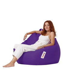 Atelier Del Sofa Premium XXL Puf de Jardín Morado Impermeable Comodidad y Relajación 115 cm